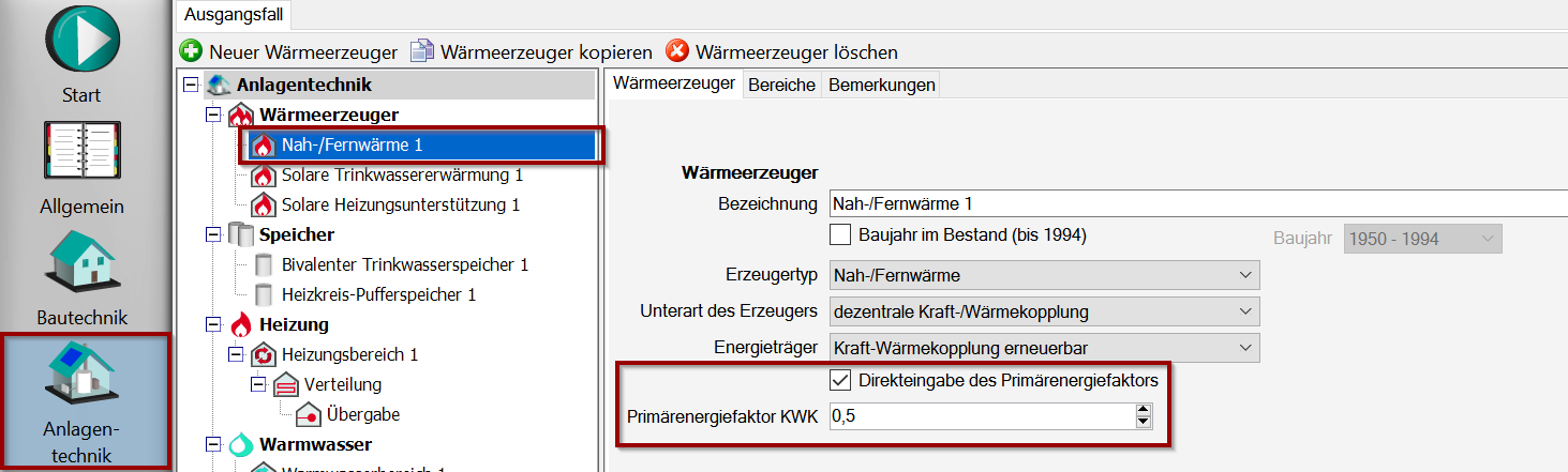 Berücksichtigung Biogas/ Biodiesel nach DIN 4108-6/ 4701-10