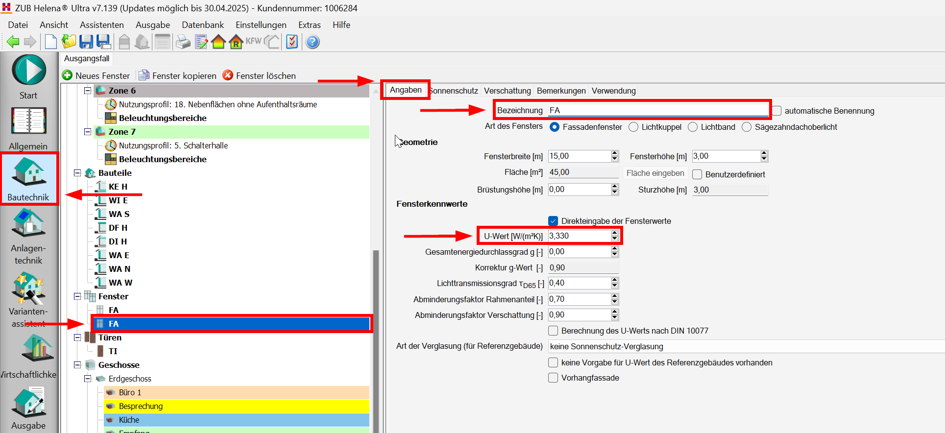 Screenshot Fenster Zuordnung